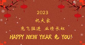 時間流逝的腳步，擋不住我們對過去的回望， 遠方未知的艱苦，奪不走我們對前程的向往。 2023，祝大家兔飛猛進  業(yè)績長虹！